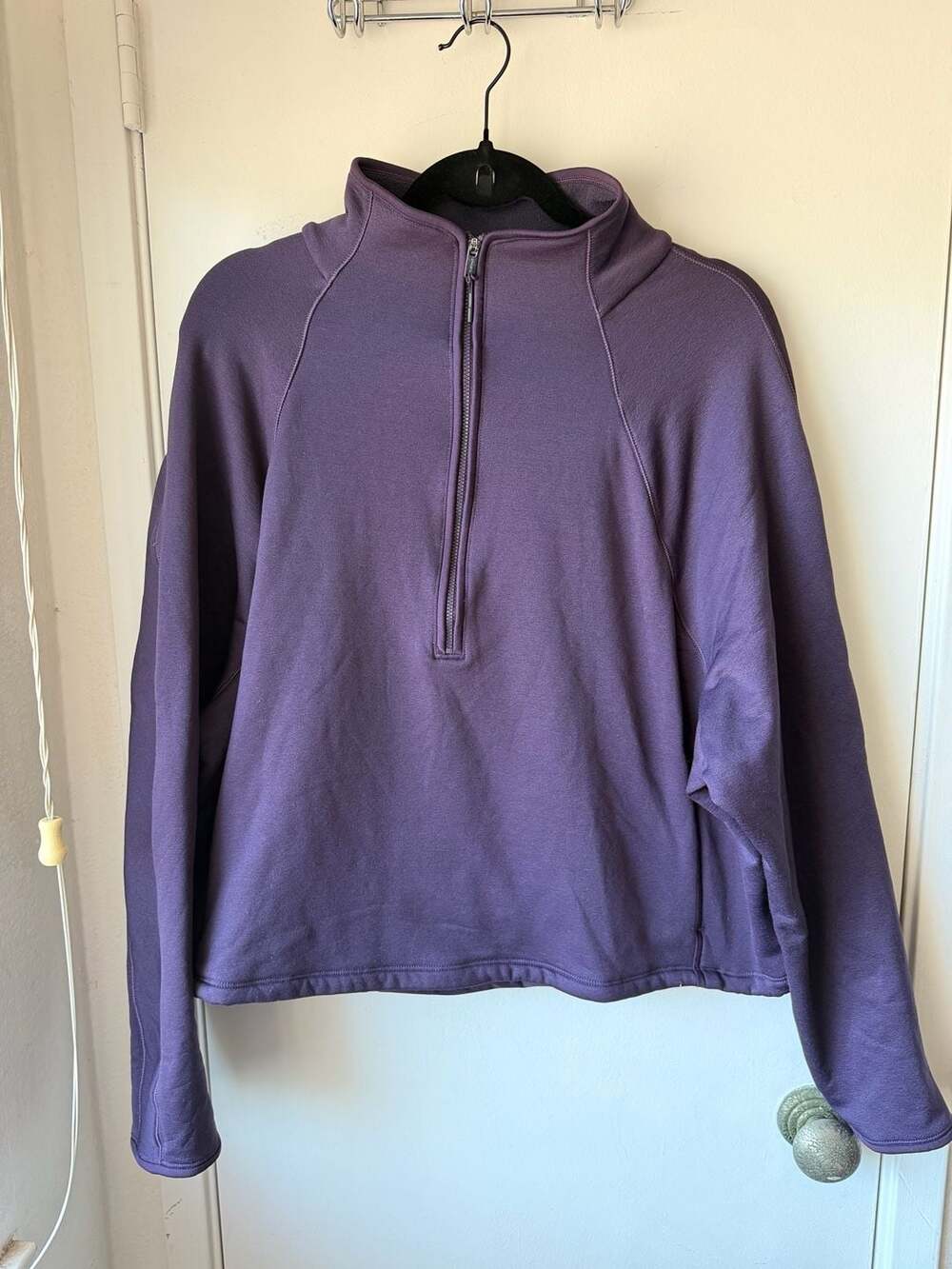 Athleta Purple Half-Zip Pullover Sweatshirt with Pockets